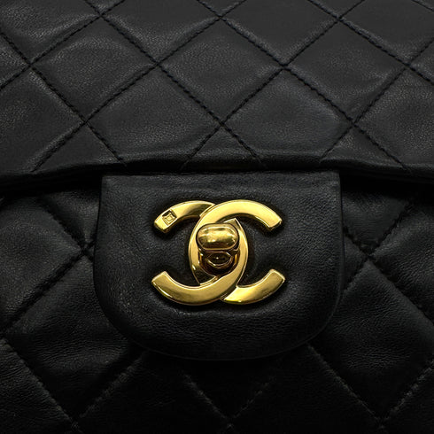 CHANEL VINTAGE CLASSIC FLAP SMALL CHAIN SHOULDER BAG BLACK LAMB SKIN 90293303 - PURPOSE