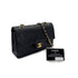 CHANEL VINTAGE CLASSIC FLAP MEDIUM CHAIN SHOULDER BAG BLACK LAMB SKIN 90293304 - PURPOSE