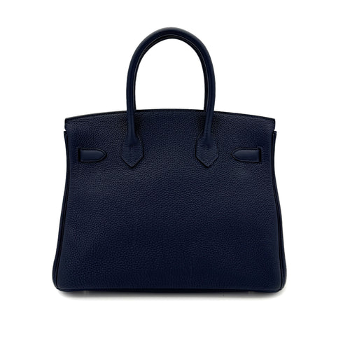 HERMES BIRKIN 30 BLUE NUIT TOGO HAND BAG D SHW 90293499 - PURPOSE