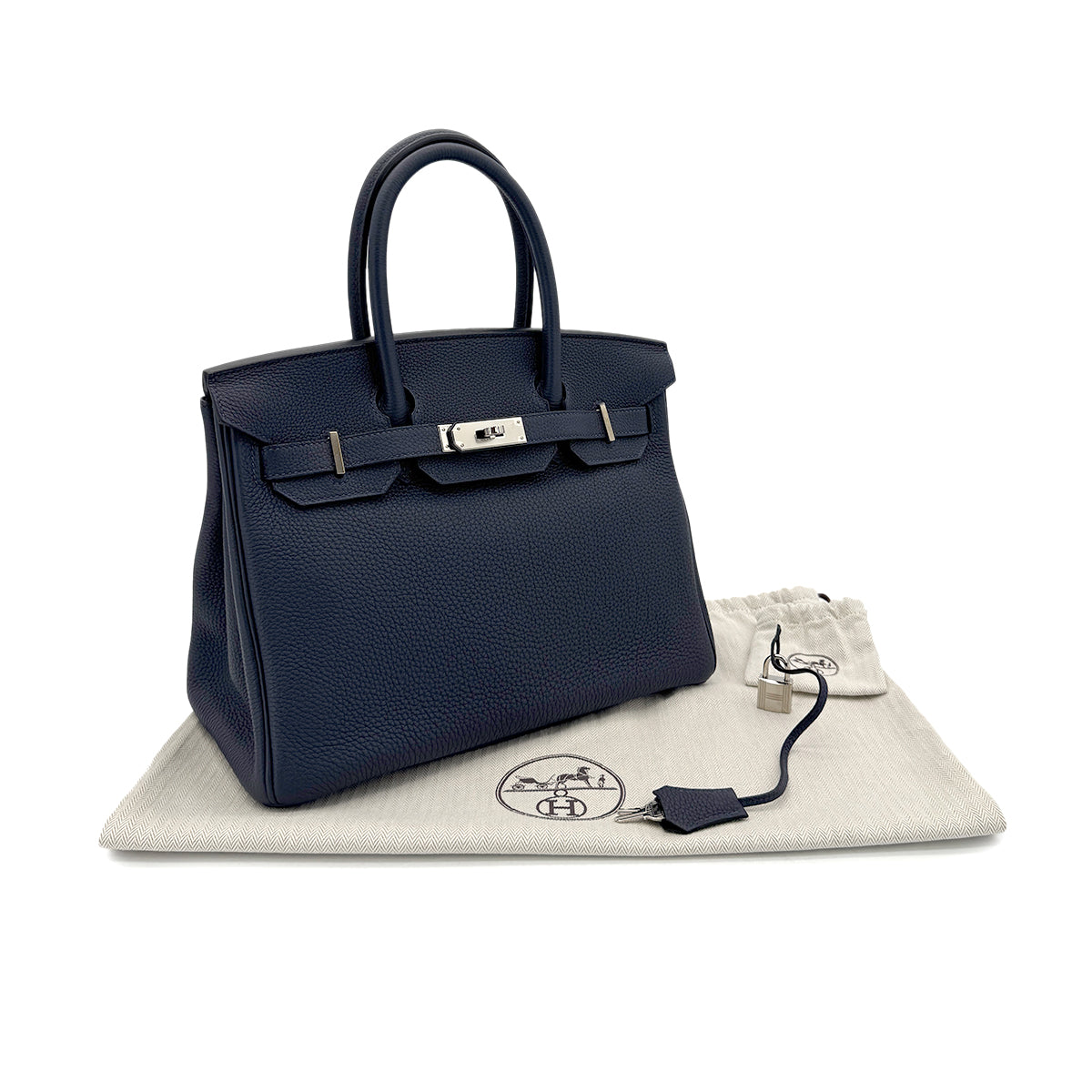 HERMES BIRKIN 30 BLUE NUIT TOGO HAND BAG D SHW 90293499