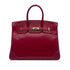 HERMES BIRKIN 35 GHILLIES RUBIS TADELAKT HAND BAG □Q GHW 90293501 - PURPOSE
