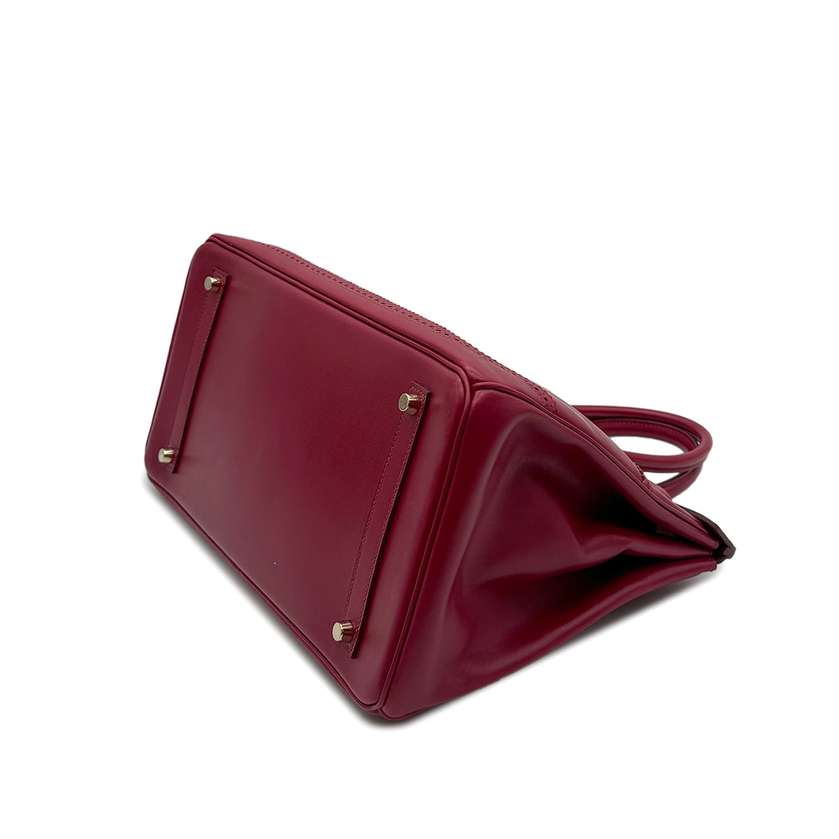 HERMES BIRKIN 35 GHILLIES RUBIS TADELAKT HAND BAG □Q GHW 90293501