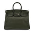 HERMES BIRKIN 35 VERT OLIVE TAURILLON CLEMENCE HAND BAG □E SHW 90293503 - PURPOSE