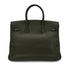 HERMES BIRKIN 35 VERT OLIVE TAURILLON CLEMENCE HAND BAG □E SHW 90293503 - PURPOSE
