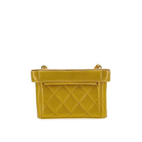CHANEL VINTAGE CHAIN SHOULDER VANITY BAG GOLD LAMB SKIN 90293506 - PURPOSE