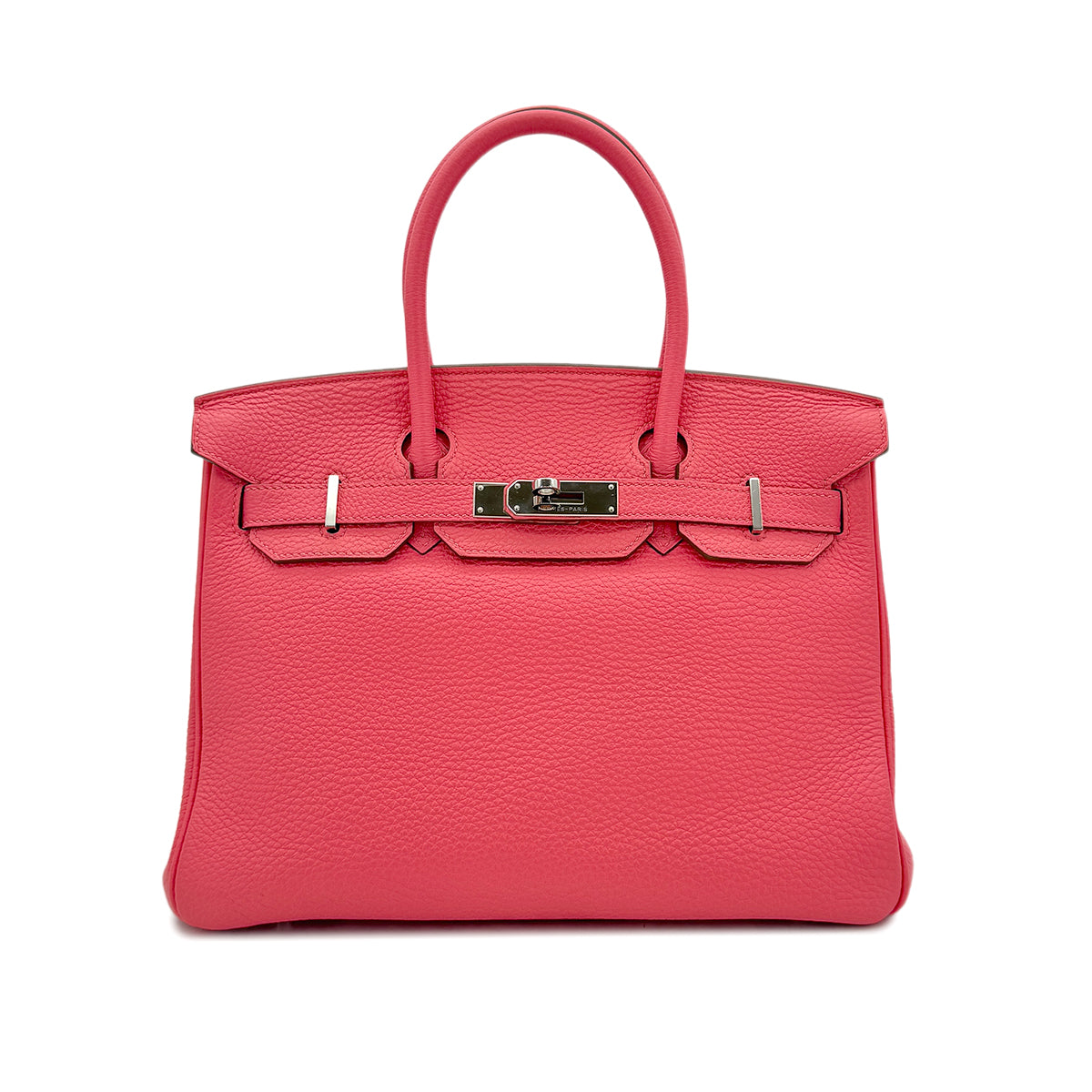 HERMES BIRKIN 30 ROSE LIPSTICK TOGO HAND BAG □Q SHW 90293510
