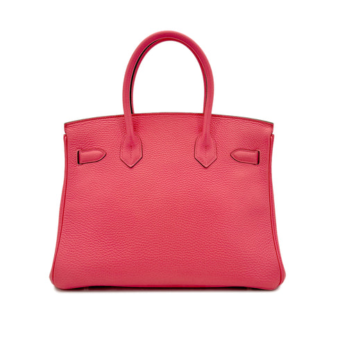 HERMES BIRKIN 30 ROSE LIPSTICK TOGO HAND BAG □Q SHW 90293510 - PURPOSE