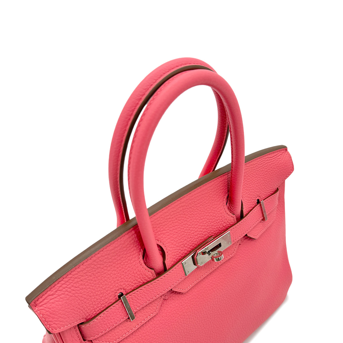 HERMES BIRKIN 30 ROSE LIPSTICK TOGO HAND BAG □Q SHW 90293510