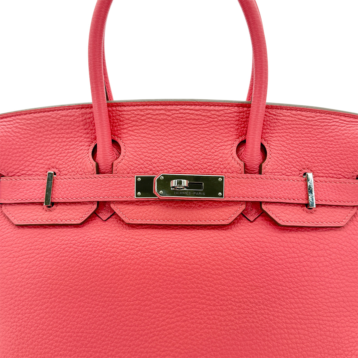 HERMES BIRKIN 30 ROSE LIPSTICK TOGO HAND BAG □Q SHW 90293510