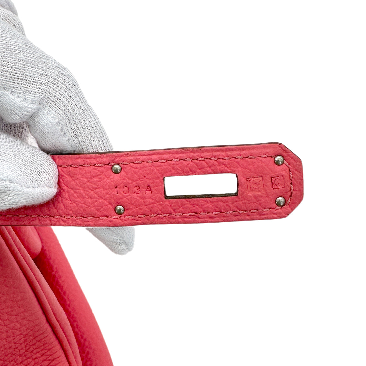 HERMES BIRKIN 30 ROSE LIPSTICK TOGO HAND BAG □Q SHW 90293510