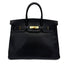 HERMES BIRKIN 35 BLACK ARDENNES HAND BAG □F GHW 90293511 - PURPOSE