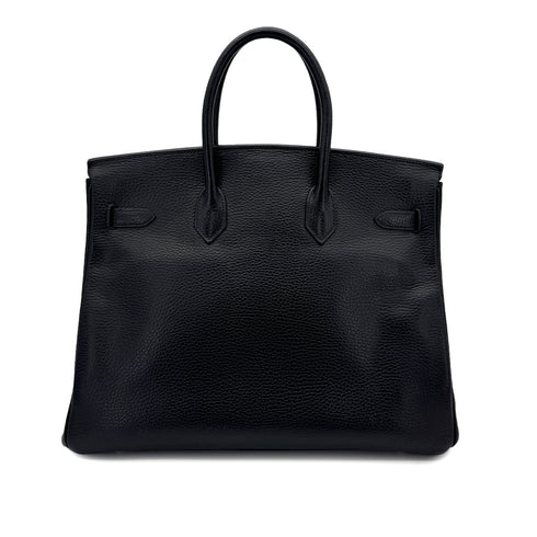 HERMES BIRKIN 35 BLACK ARDENNES HAND BAG □F GHW 90293511 - PURPOSE