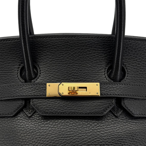 HERMES BIRKIN 35 BLACK ARDENNES HAND BAG □F GHW 90293511 - PURPOSE