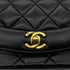 CHANEL VINTAGE DIANA SMALL CHAIN SHOULDER BAG BLACK LAMB SKIN 90293513 - PURPOSE