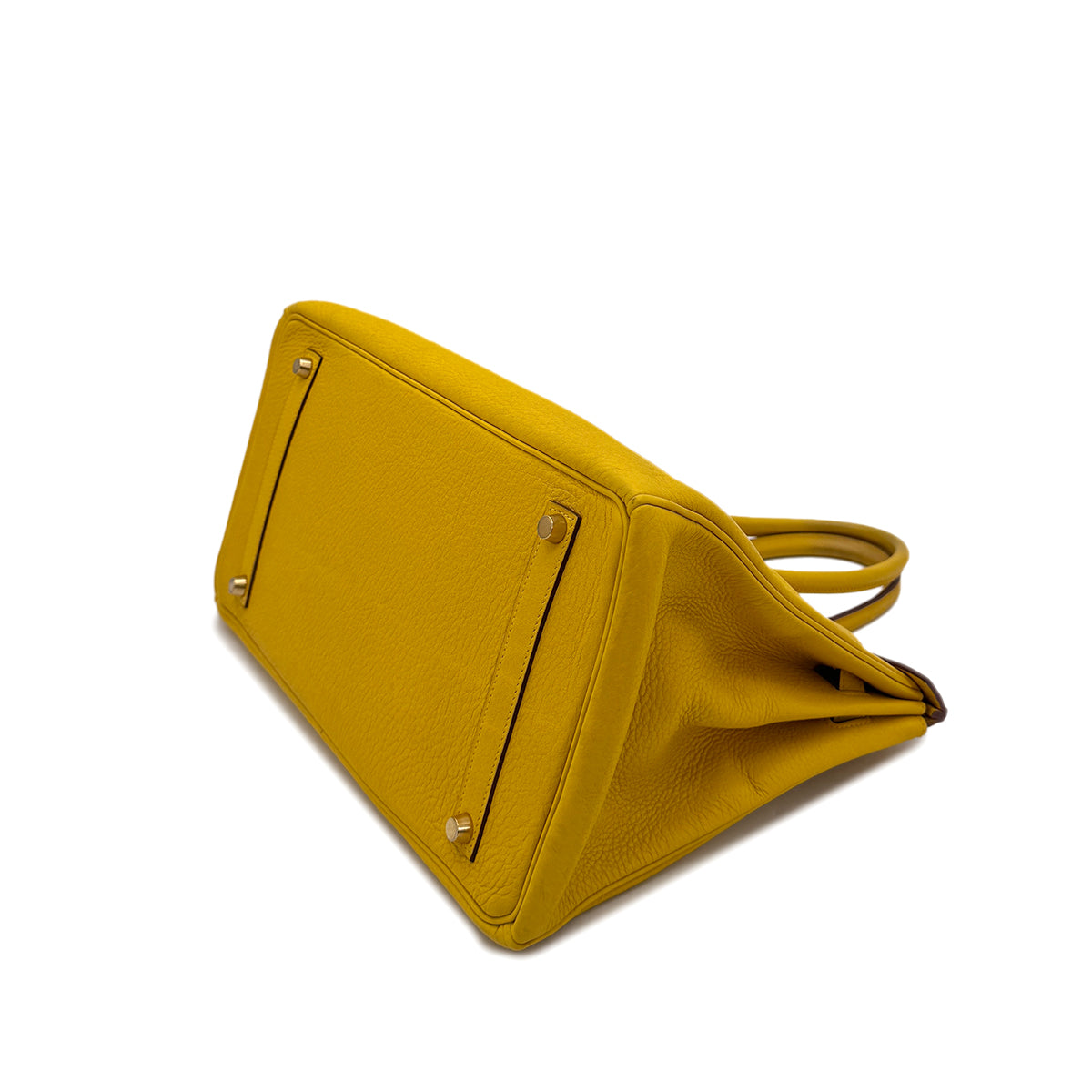 HERMES BIRKIN 35 JAUNE TAURILLON CLEMENCE HAND BAG □G GHW 90293516