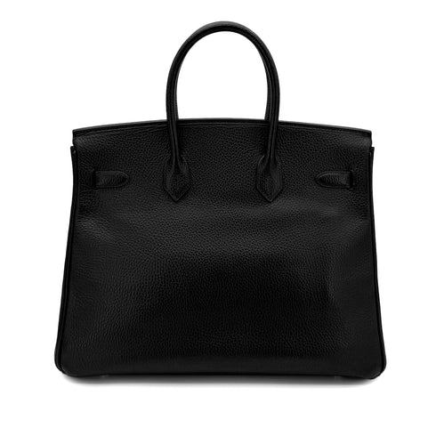HERMES BIRKIN 35 BLACK ARDENNES HAND BAG □B GHW 90293521 - PURPOSE