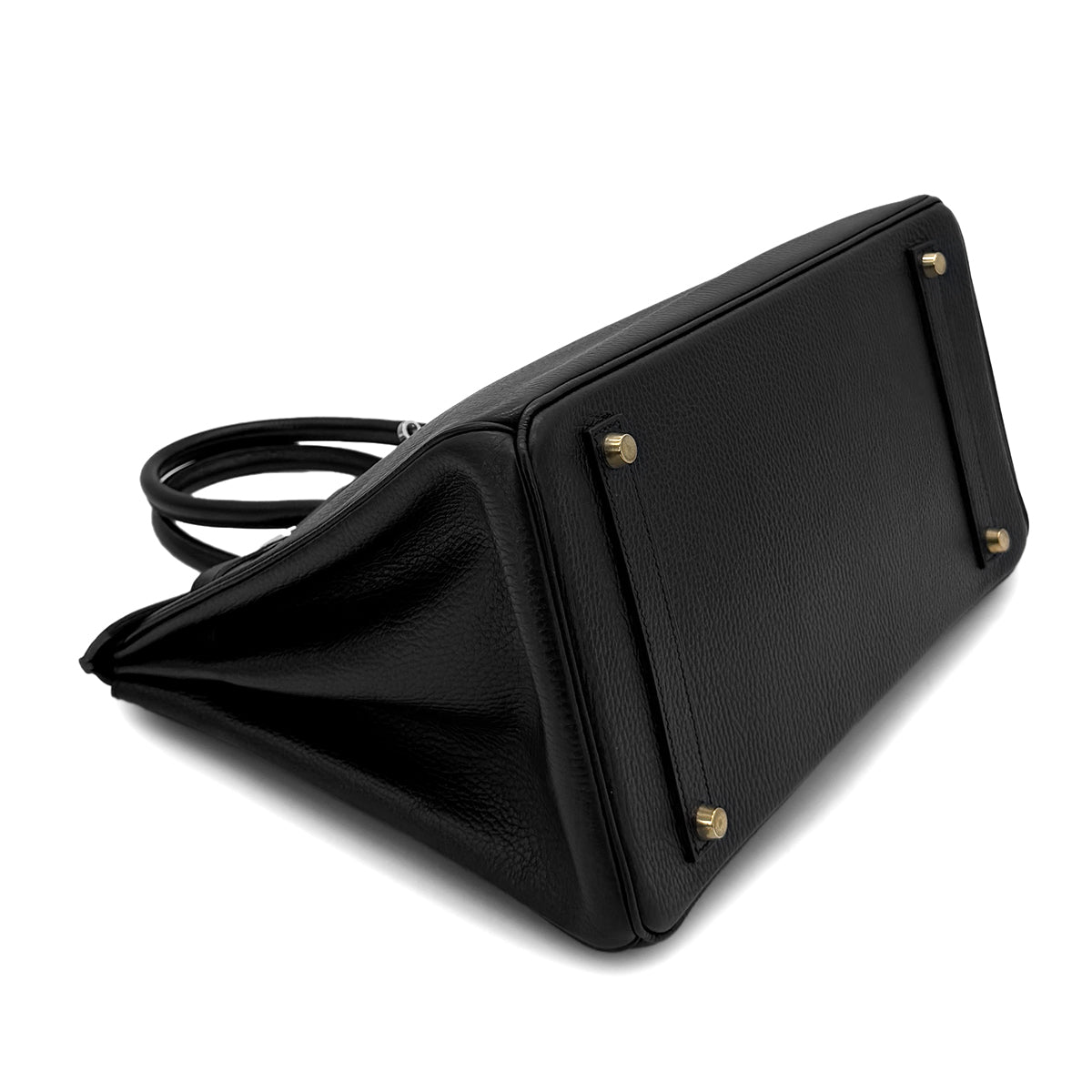 HERMES BIRKIN 35 BLACK ARDENNES HAND BAG □B GHW 90293521