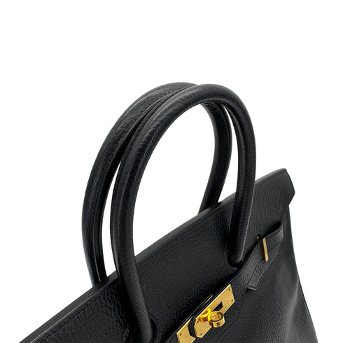 HERMES BIRKIN 35 BLACK ARDENNES HAND BAG □B GHW 90293521 - PURPOSE