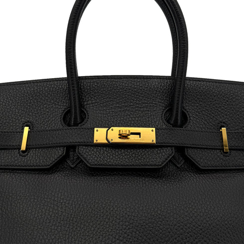 HERMES BIRKIN 35 BLACK ARDENNES HAND BAG □B GHW 90293521 - PURPOSE
