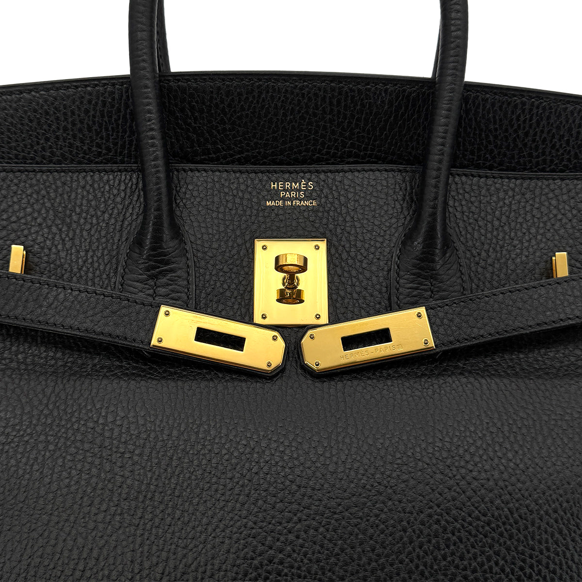 HERMES BIRKIN 35 BLACK ARDENNES HAND BAG □B GHW 90293521