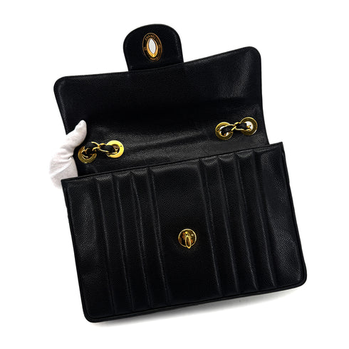 CHANEL VINTAGE MADEMOISELLE CHAIN SHOULDER BAG BLACK CAVIAR SKIN 90293534 - PURPOSE