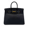 HERMES BIRKIN 35 BLACK VACHE LIEGE HAND BAG □B GHW 90293537 - PURPOSE