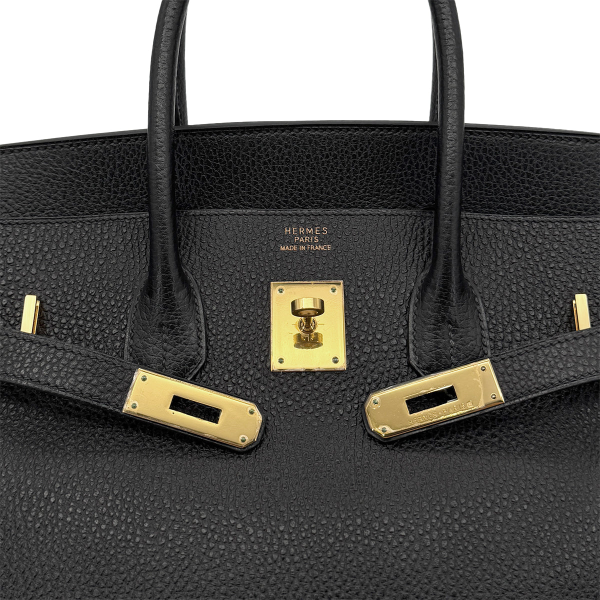 HERMES BIRKIN 35 BLACK VACHE LIEGE HAND BAG □B GHW 90293537