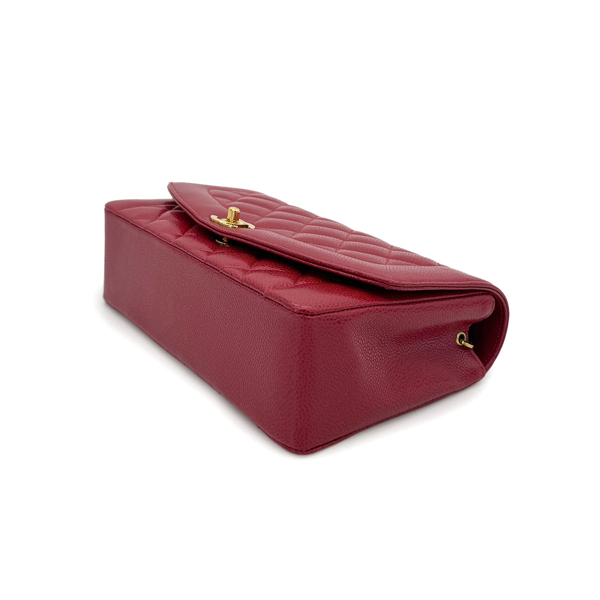 CHANEL VINTAGE DIANA MEDIUM CHAIN SHOULDER BAG RED CAVIAR SKIN 90293549