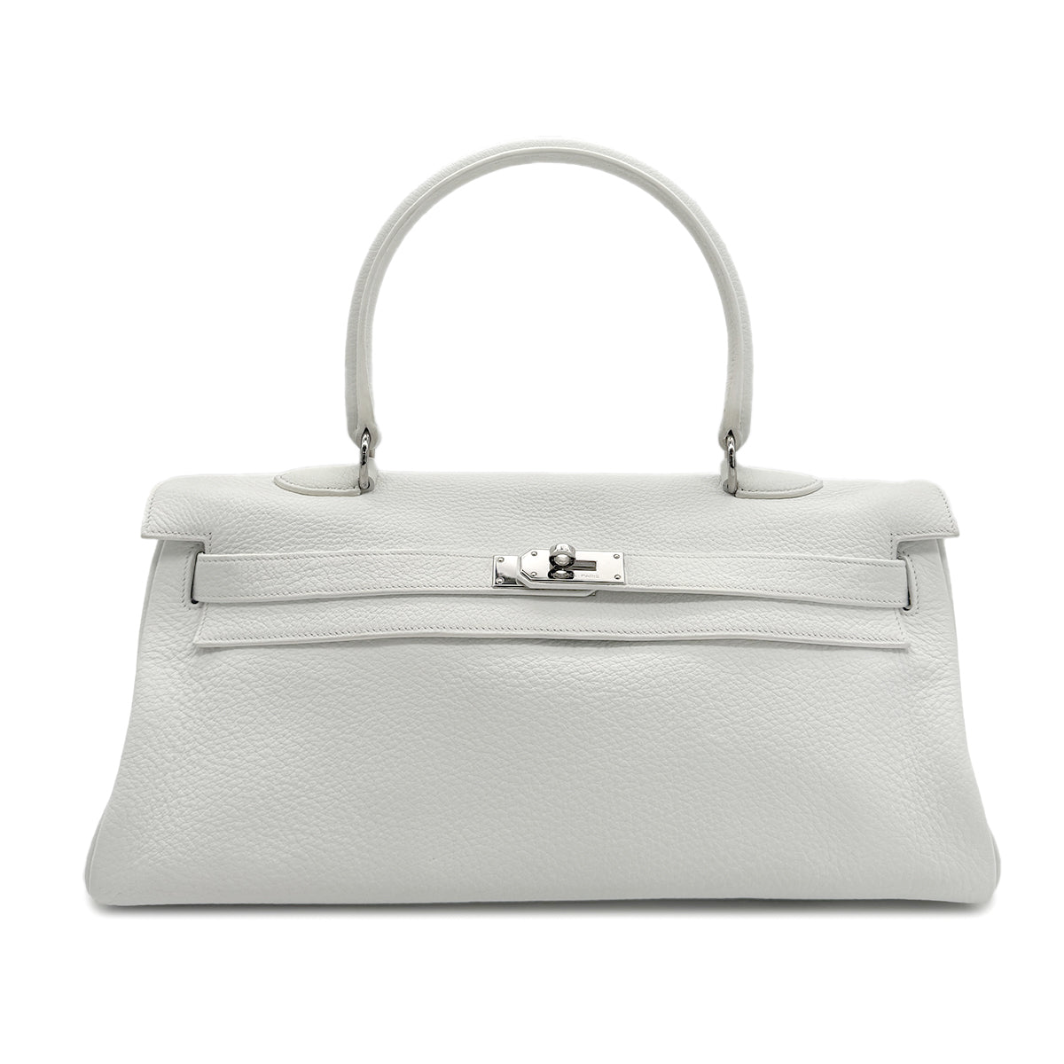HERMES SHOULDER KELLY 42 WHITE TAURILLON CLEMENCE HAND BAG □L SHW 90293698