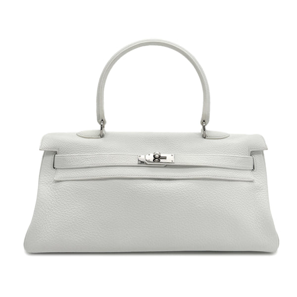 HERMES SHOULDER KELLY 42 WHITE TAURILLON CLEMENCE HAND BAG □L SHW 90293698 - PURPOSE