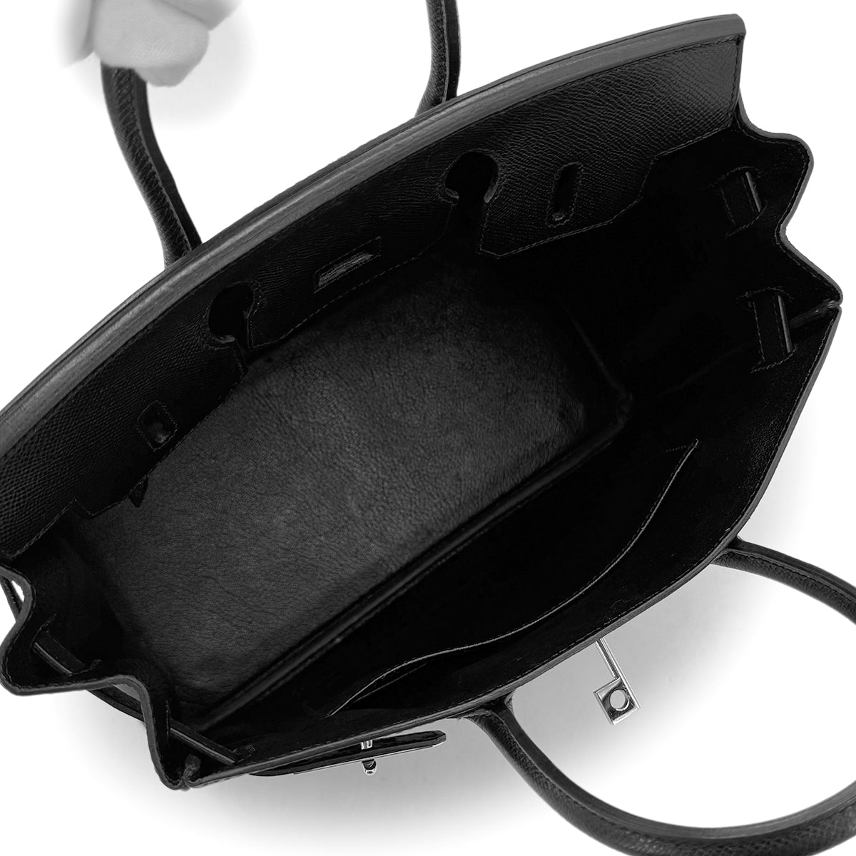 HERMES HAUT A COURROIES 28 BLACK VEAU EPSOM HAND BAG ▢J SHW 90294139