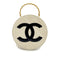 CHANEL VINTAGE ROUND VANITY HAND BAG WHITE ENAMEL 90294141 - PURPOSE