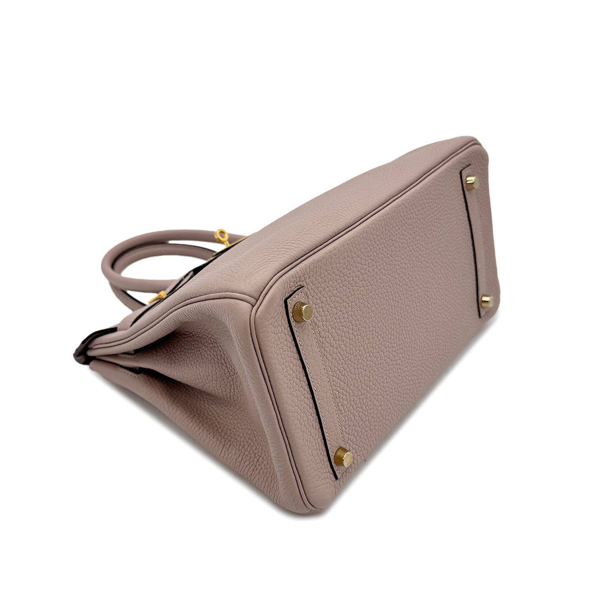 HERMES BIRKIN 30 GLYCINE TAURILLON CLEMENCE HAND BAG T GHW 90294142