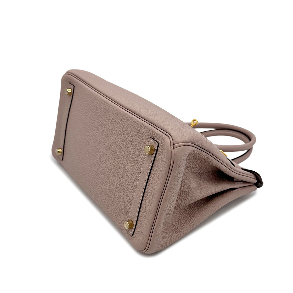 HERMES BIRKIN 30 GLYCINE TAURILLON CLEMENCE HAND BAG T GHW 90294142