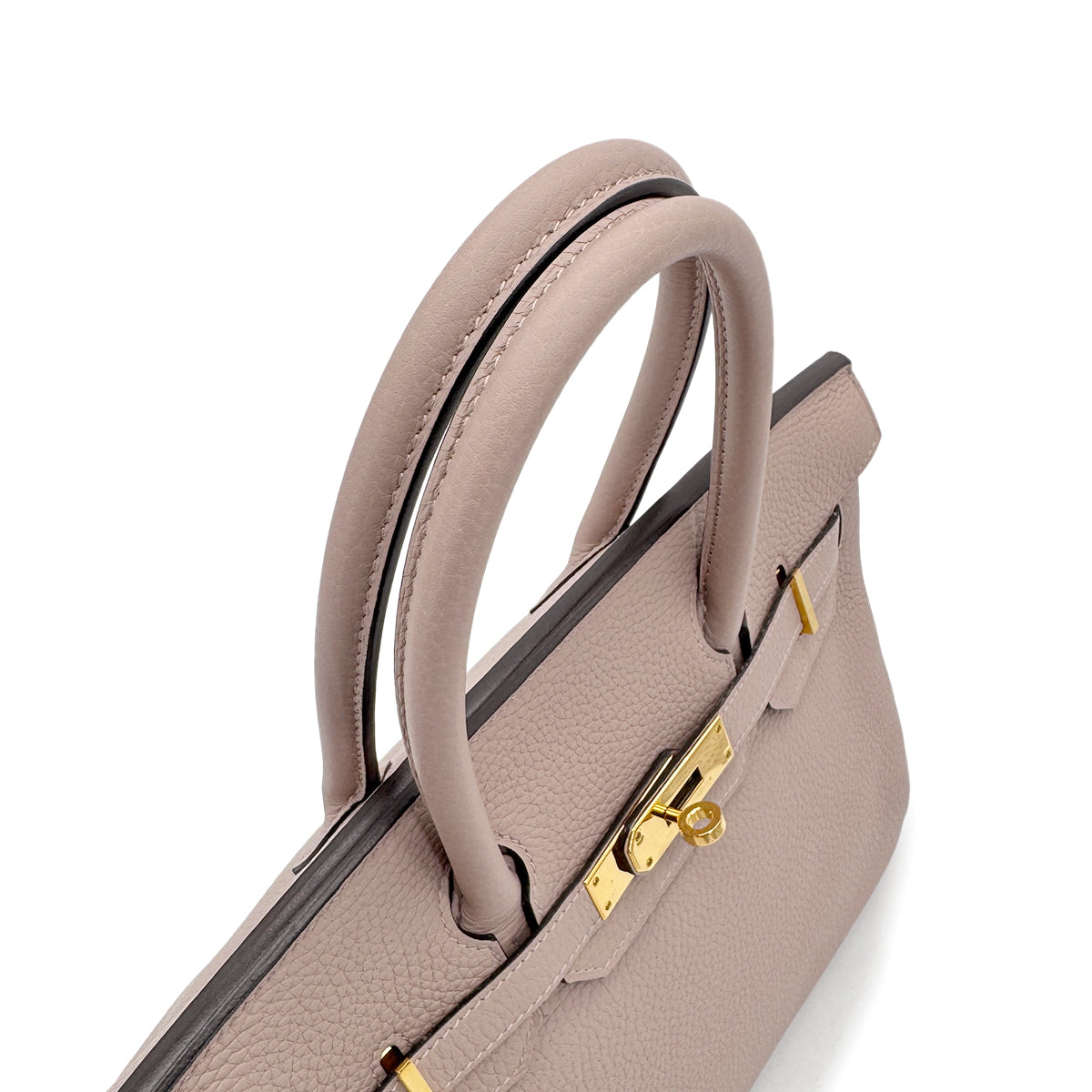 HERMES BIRKIN 30 GLYCINE TAURILLON CLEMENCE HAND BAG T GHW 90294142
