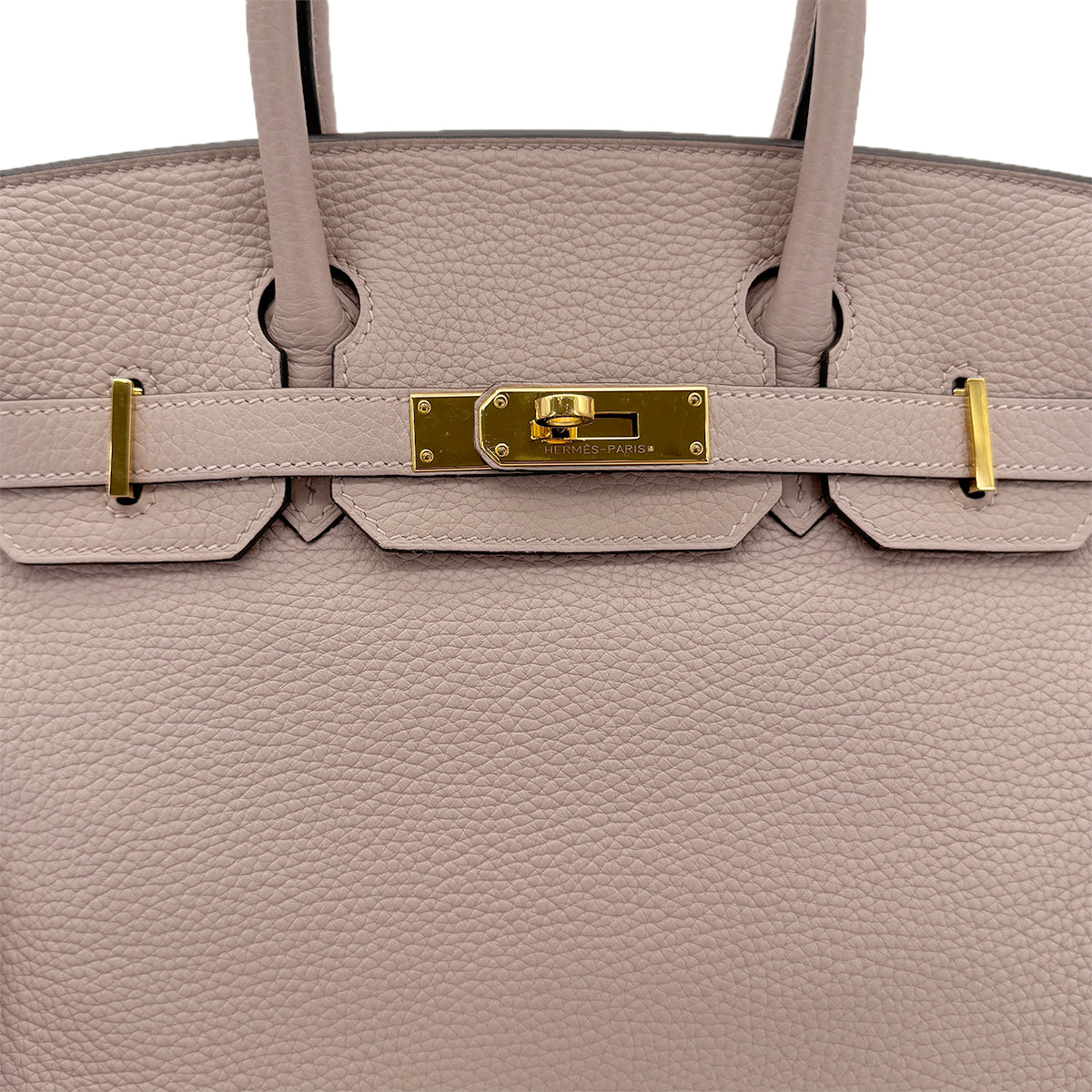 HERMES BIRKIN 30 GLYCINE TAURILLON CLEMENCE HAND BAG T GHW 90294142