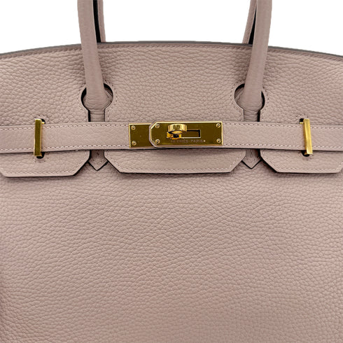 HERMES BIRKIN 30 GLYCINE TAURILLON CLEMENCE HAND BAG T GHW 90294142 - PURPOSE