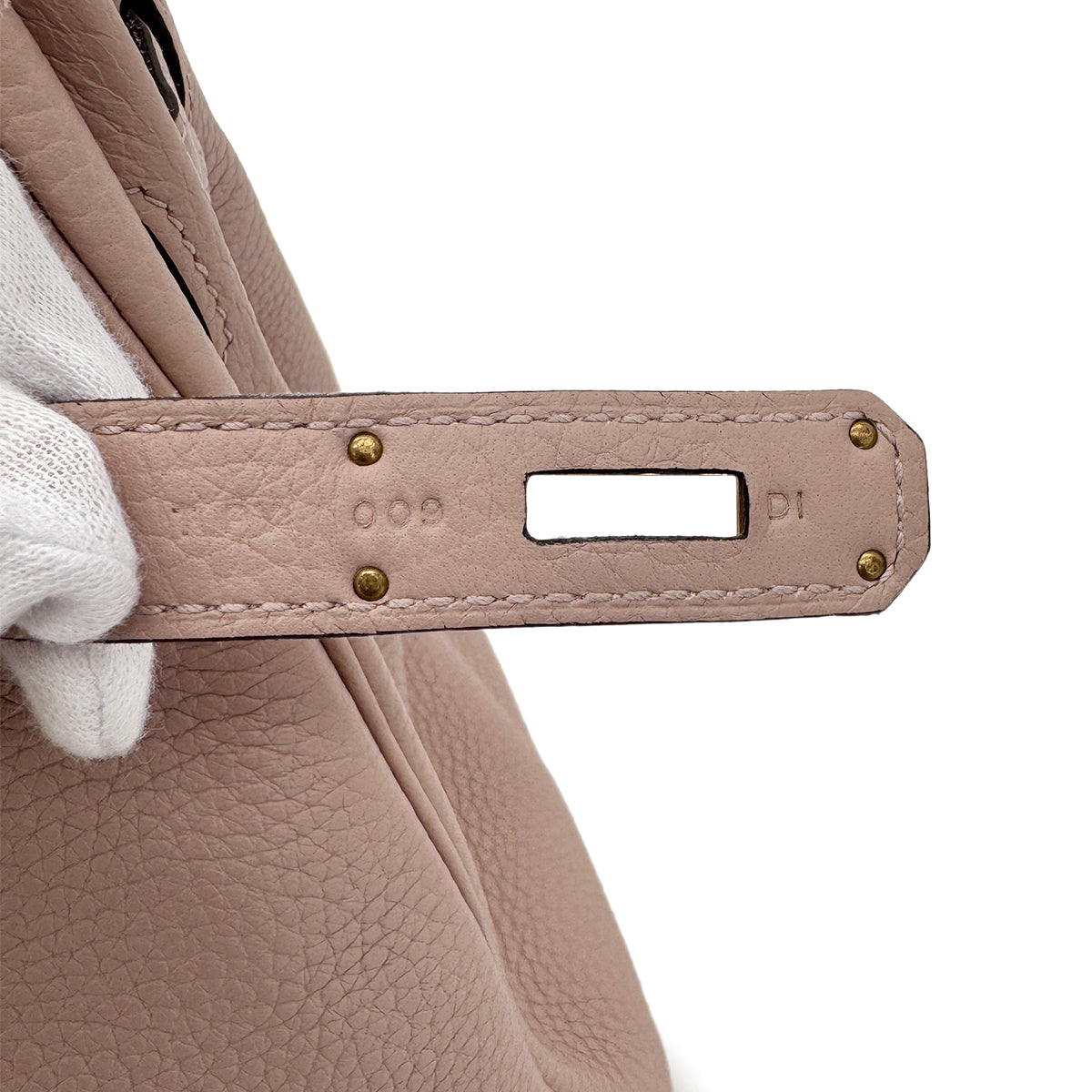 HERMES BIRKIN 30 GLYCINE TAURILLON CLEMENCE HAND BAG T GHW 90294142