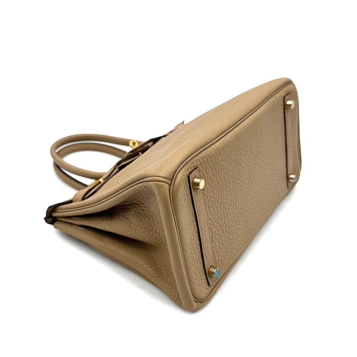 HERMES BIRKIN 30 TABAC CAMEL TAURILLON CLEMENCE HAND BAG □L GHW 90294144