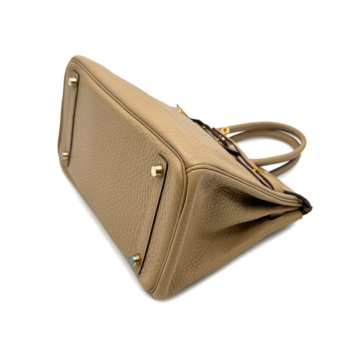 HERMES BIRKIN 30 TABAC CAMEL TAURILLON CLEMENCE HAND BAG □L GHW 90294144