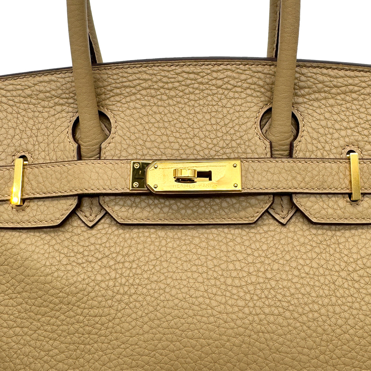 HERMES BIRKIN 30 TABAC CAMEL TAURILLON CLEMENCE HAND BAG □L GHW 90294144