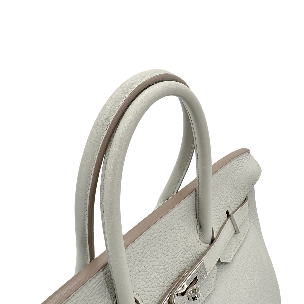 HERMES BIRKIN 35 GRIS PERLE TAURILLON CLEMENCE HAND BAG □O SHW 90294145
