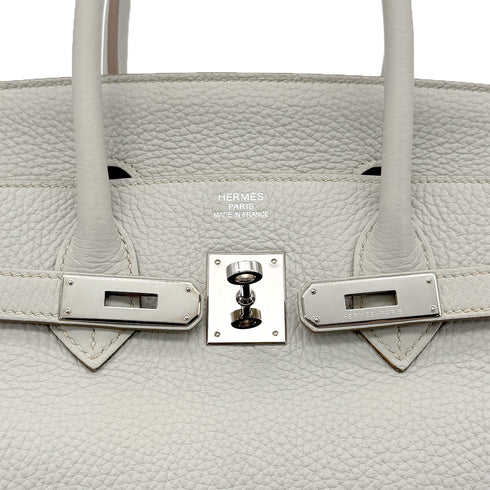 HERMES BIRKIN 35 GRIS PERLE TAURILLON CLEMENCE HAND BAG □O SHW 90294145 - PURPOSE