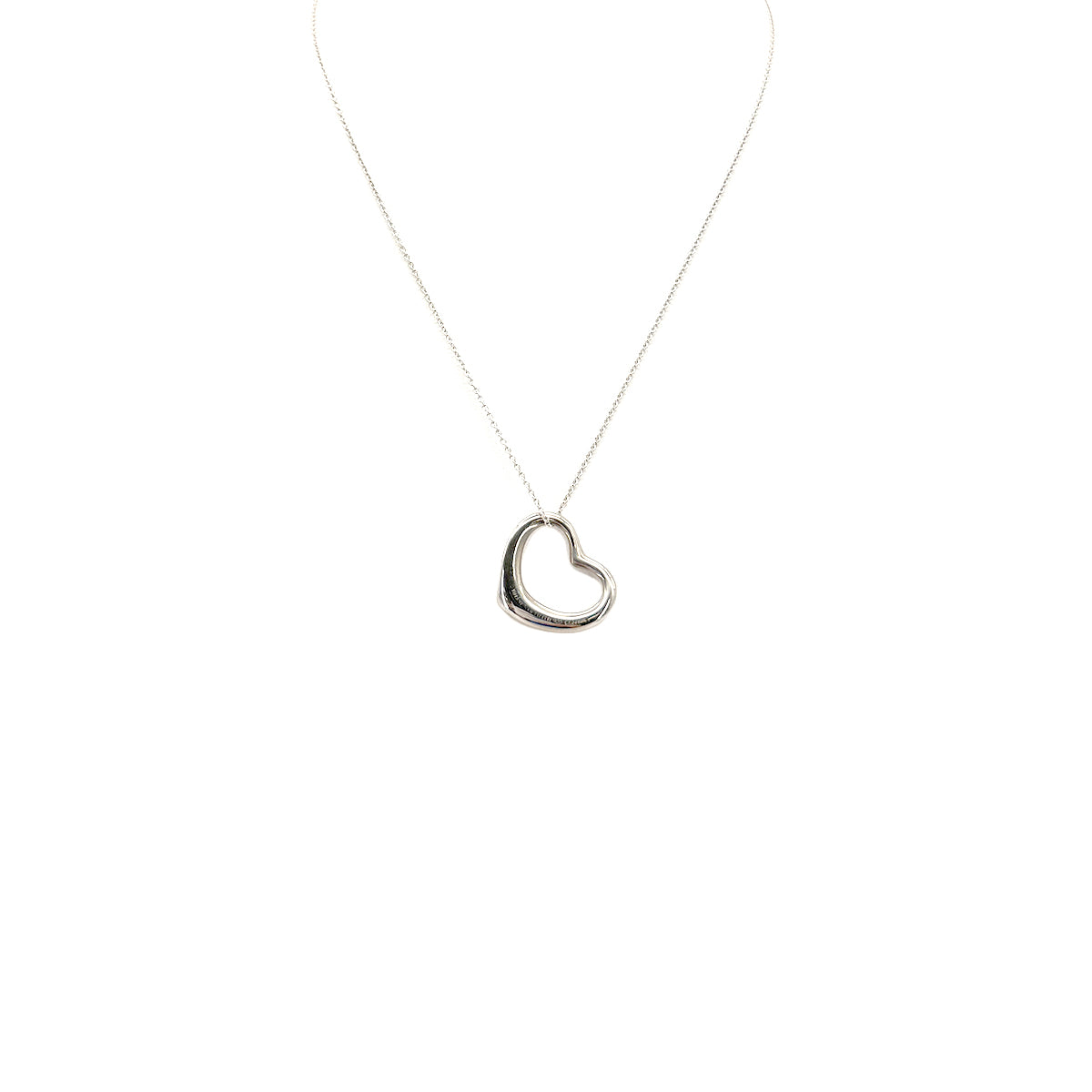 TIFFANY&Co. NECKLACE OPEN HEART 22MM SILVER925 ACCESSORY 90294154