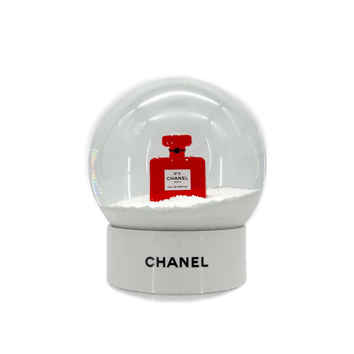 CHANEL SNOW GLOBE 2018 NO5 PERFUME MOTIF CLEAR RED 90294161