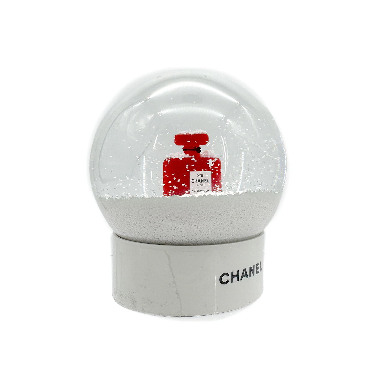 CHANEL SNOW GLOBE 2018 NO5 PERFUME MOTIF CLEAR RED 90294161