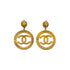 CHANEL VINTAGE EARRINGS BIG COCOMARK ACCESSORY GOLD 93A 90294164 - PURPOSE