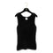 CHANEL KNIT SLEEVELESS TOPS COCOMARK BLACK ANGOLA 42 02A RTW 90294168