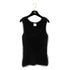 CHANEL KNIT SLEEVELESS TOPS COCOMARK BLACK ANGOLA 42 02A RTW 90294168