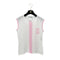 CHANEL VINTAGE SLEEVELESS TOPS COCOMARK WHITE PINK COTTON 40 00S RTW 90294169